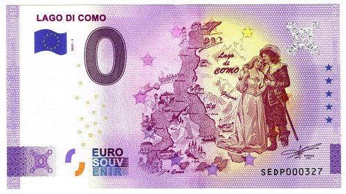 D_949453-MLM48226592181_112021-O.jpg Billete 0 Cero Eurosouvenir Lago Di Como Italia 2021