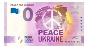 Billete 0 Cero Euro Souvenir Paz Por Ucrania Alemania 2022