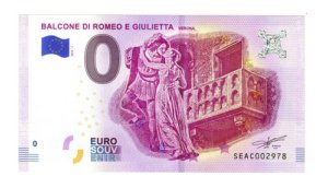 Billete 0 Cero Euro S Verona Balcón De Romeo Y Julieta 2018