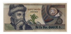 Billete De Inglaterra De Gutenberg, Espécimen 2020 Sin Valor