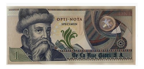 D_981996-MLM89184005937_082025-O.jpg Billete De Inglaterra De Gutenberg, Espécimen 2020 Sin Valor