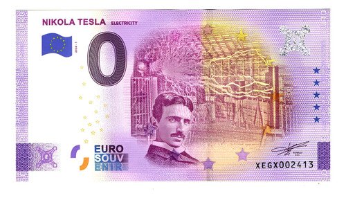 D_982980-MLM102182318792_122025-O.jpg Billete 0 Cero Euro Nikola Tesla (invento)billete Nuevo 2000