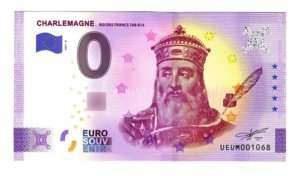 D_986065-MLM109633949890_042026-O.jpg Billete 0 Cero Euros Souvenir, Carlo Magno, Francia 2021