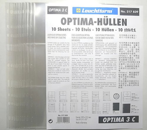D_997066-MLM95133747929_102025-O.jpg 10 Hojas Para 3 Billetes Rígida Marca Leuchturm Transparente
