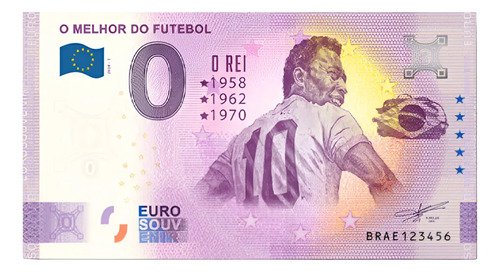 Billete 0 Cero Eurosouv El Mejor Del Fútbol Pele Brasil 2024