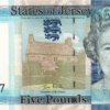 Anverso del billete de Jersey 5 Libras 2010