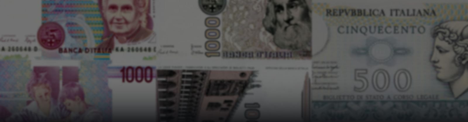 Cabecera Italia Billetes de Italia